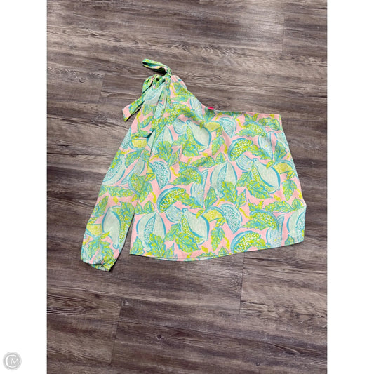 Top Sleeveless Designer By Lilly Pulitzer In Green & Pink, Size: 4