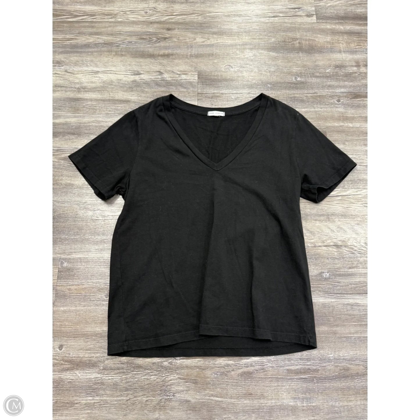 Top Short Sleeve By Good American In Black, Size: 2