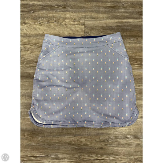 Athletic Skort By Peter Millar In Blue & Orange, Size: L