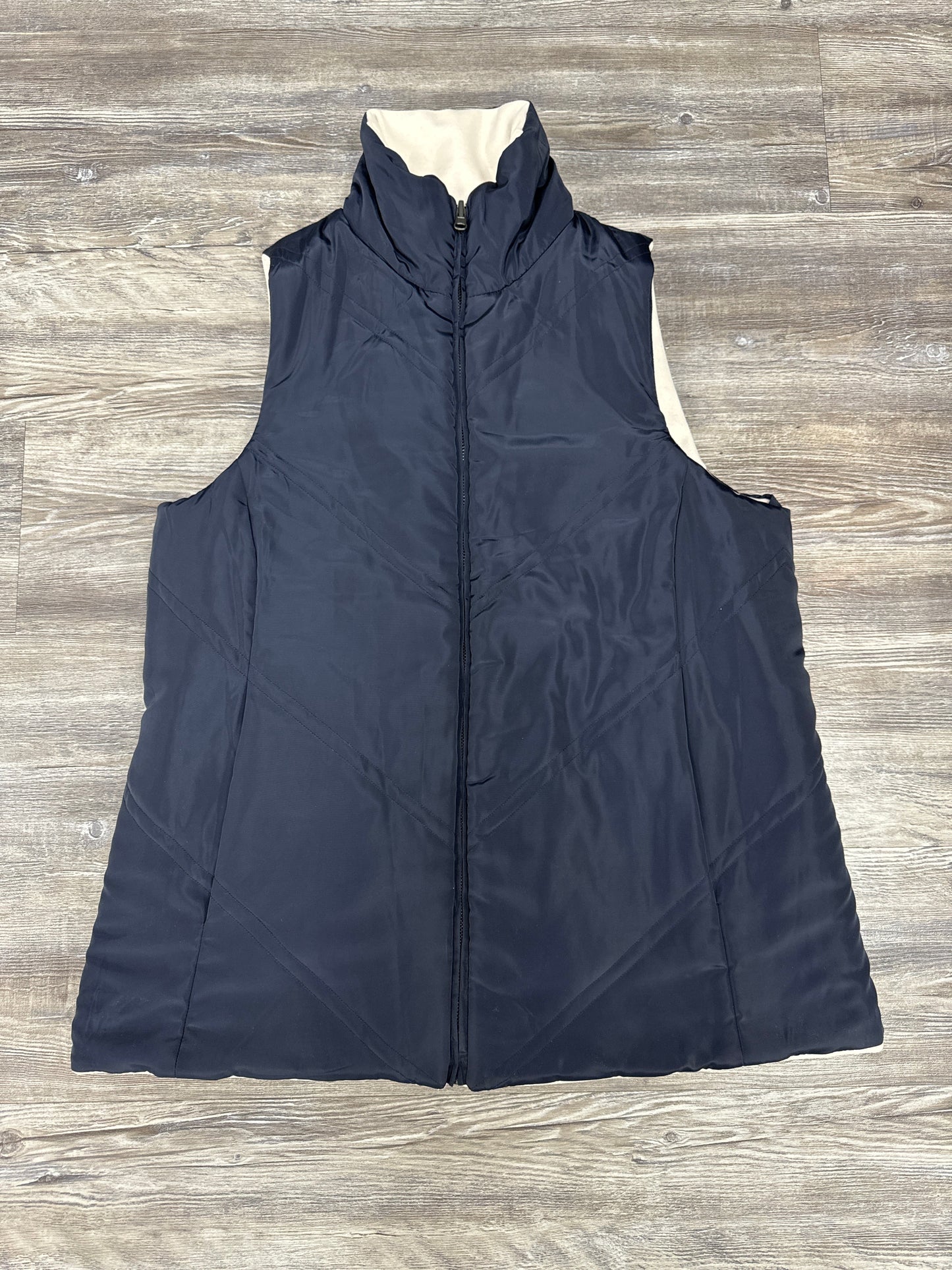 Vest Puffer & Quilted By Tuckernuck In Blue & Cream, Size: M