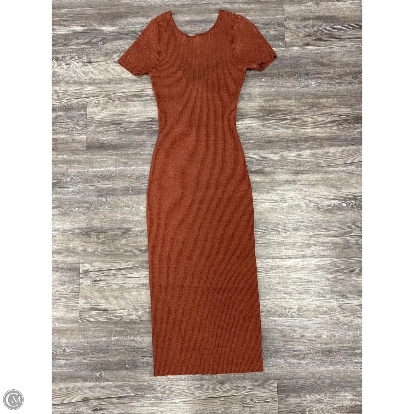 Dress Casual Midi By Cmc In Tan, Size: S