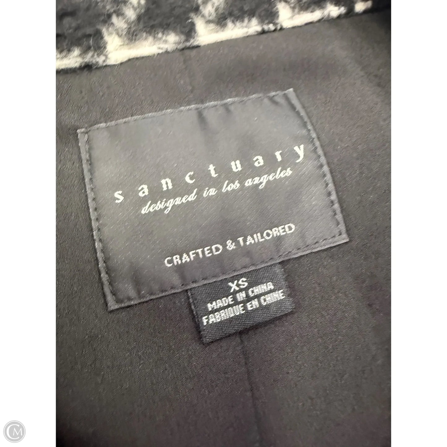 Jacket Utility By Sanctuary In Black & Cream, Size: Xs