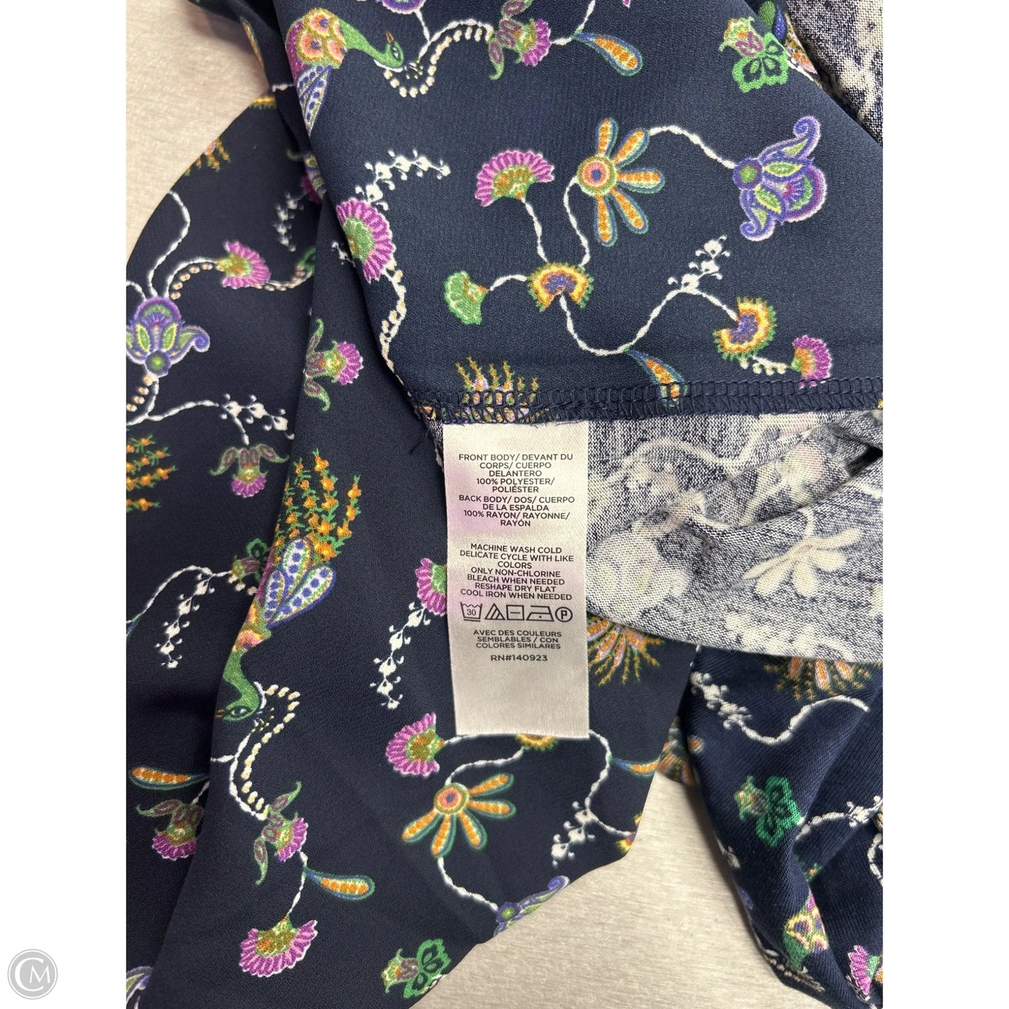 Top Short Sleeve By Loft In Blue, Size: M