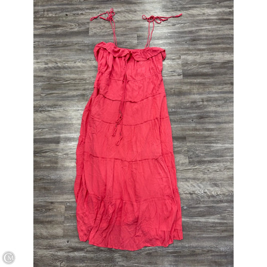 Dress Party Long By Anthropologie In Coral, Size: S