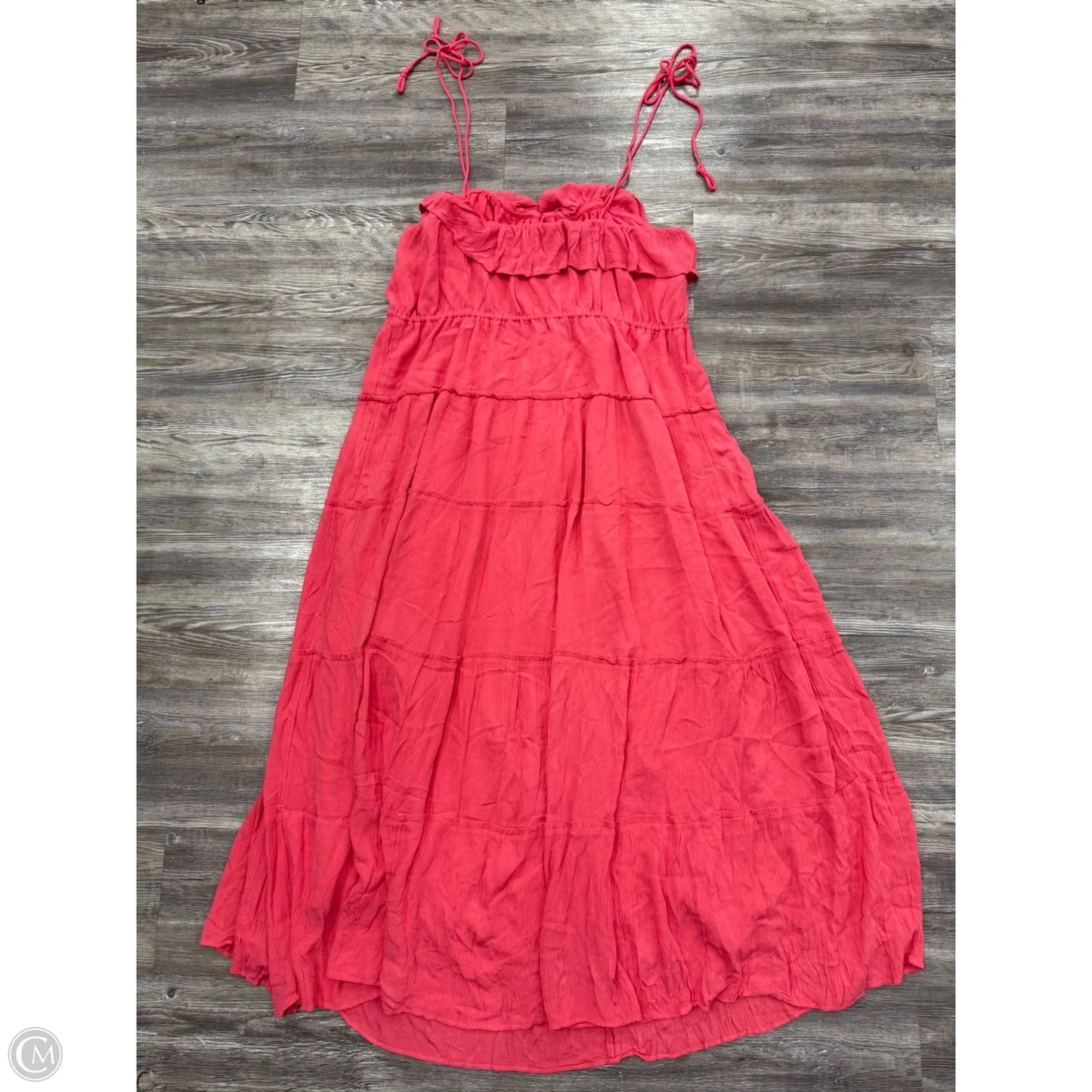 Dress Party Long By Anthropologie In Coral, Size: S