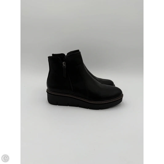 Boots Ankle Heels By Clarks In Black, Size: 9.5