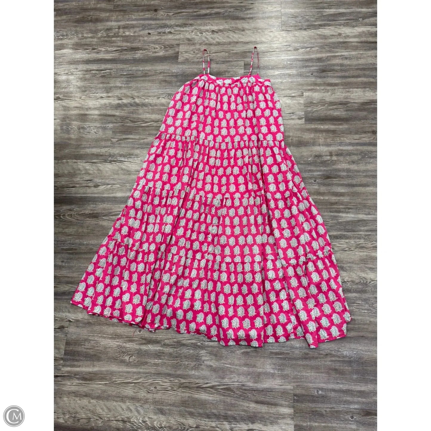 Dress Casual Maxi By J. Crew In Green & Pink, Size: Xl