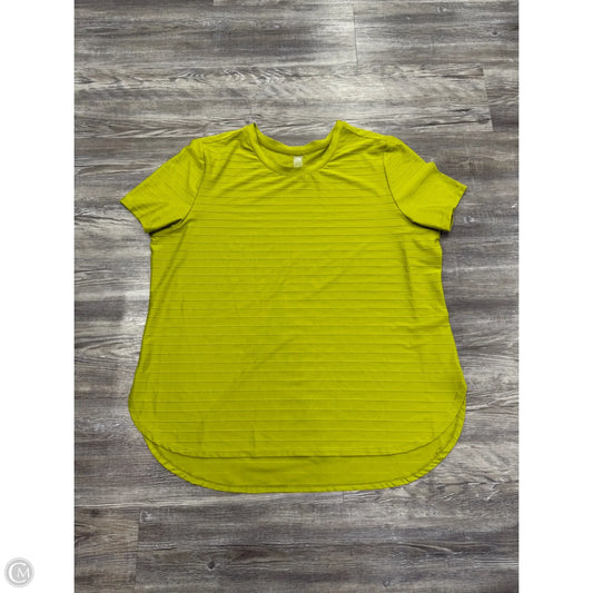 Athletic Top Short Sleeve By Mta Pro In Chartreuse, Size: Xl