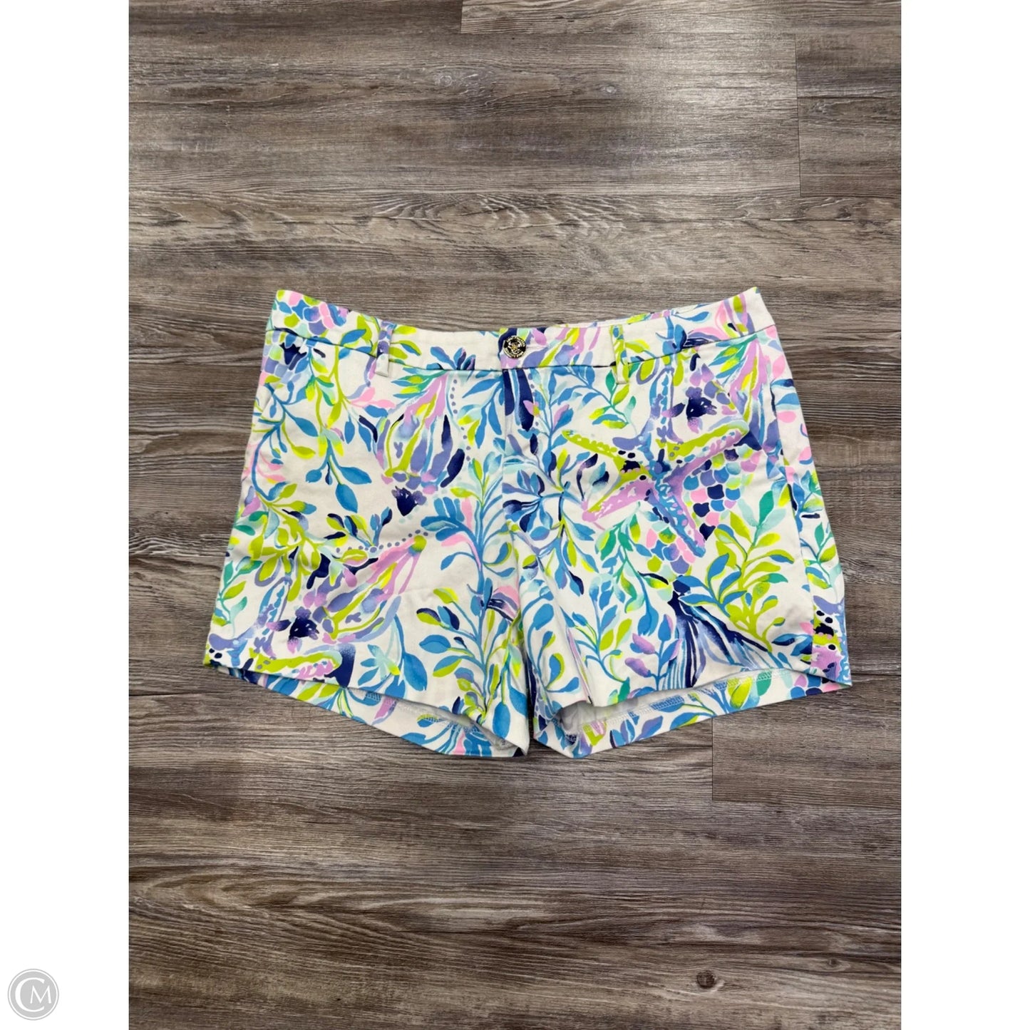 Shorts Designer By Lilly Pulitzer In Blue & Green, Size: 8