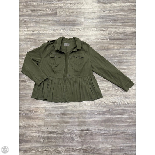 Jacket Utility By Torrid In Green, Size: 2x