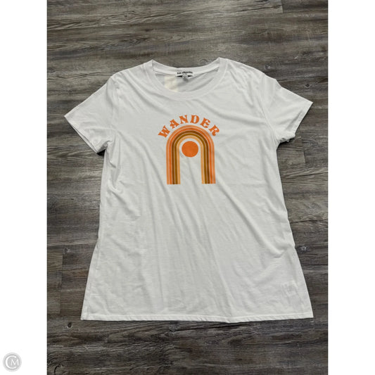 Top Short Sleeve By Sub-Urban Riot In Orange & White, Size: Xl