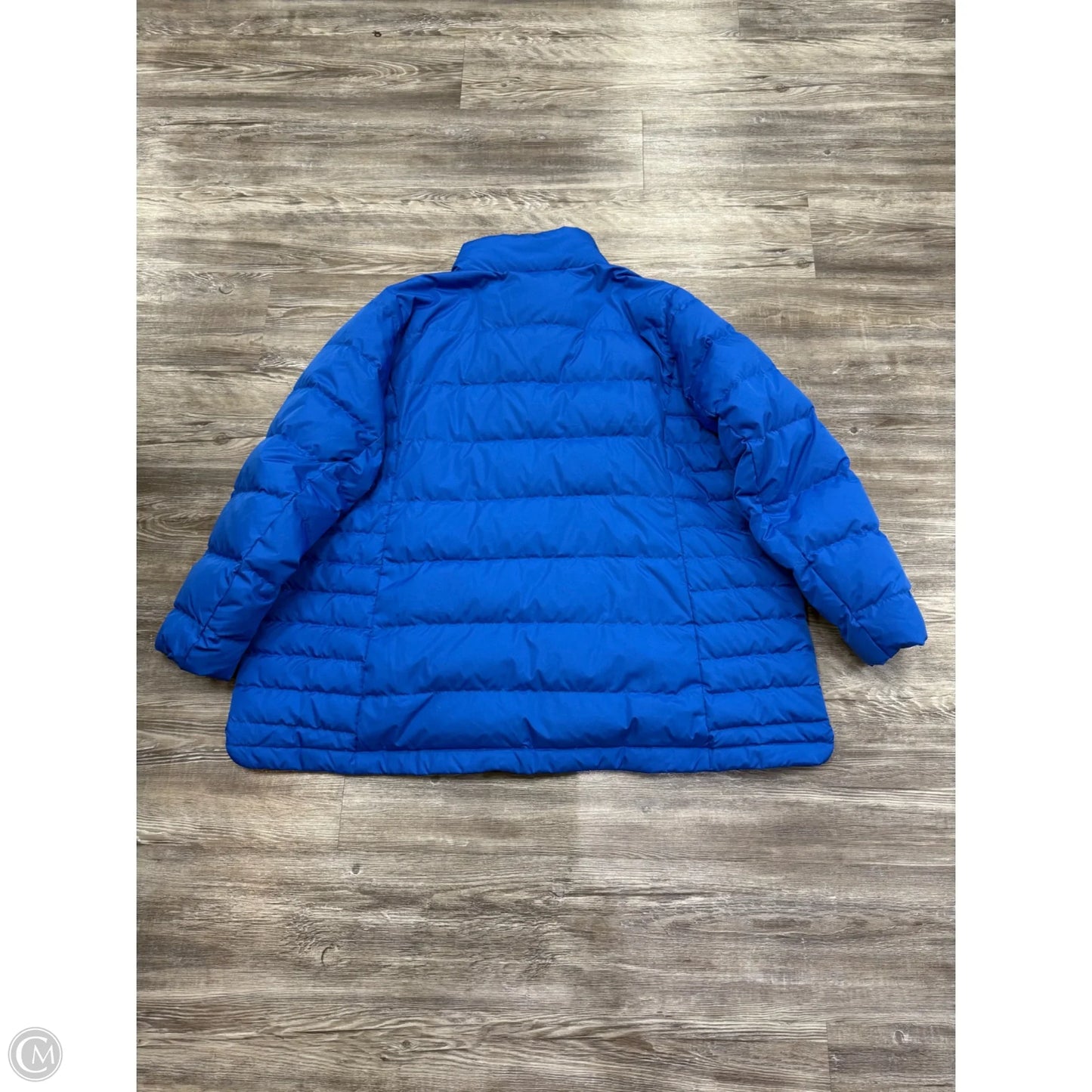 Coat Puffer & Quilted By Lands End In Blue, Size: 3x