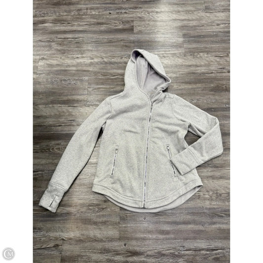 Athletic Sweatshirt Hoodie By Athleta In Grey, Size: L