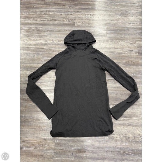 Athletic Top Long Sleeve Hoodie By Lululemon In Black, Size: L
