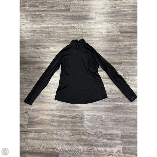 Athletic Top Long Sleeve Collar By Lululemon In Black, Size: 12