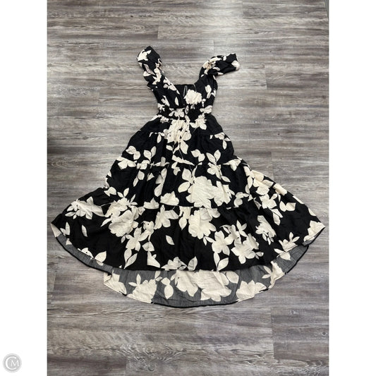 Dress Party Long By Anthropologie In Black & Cream, Size: Sp