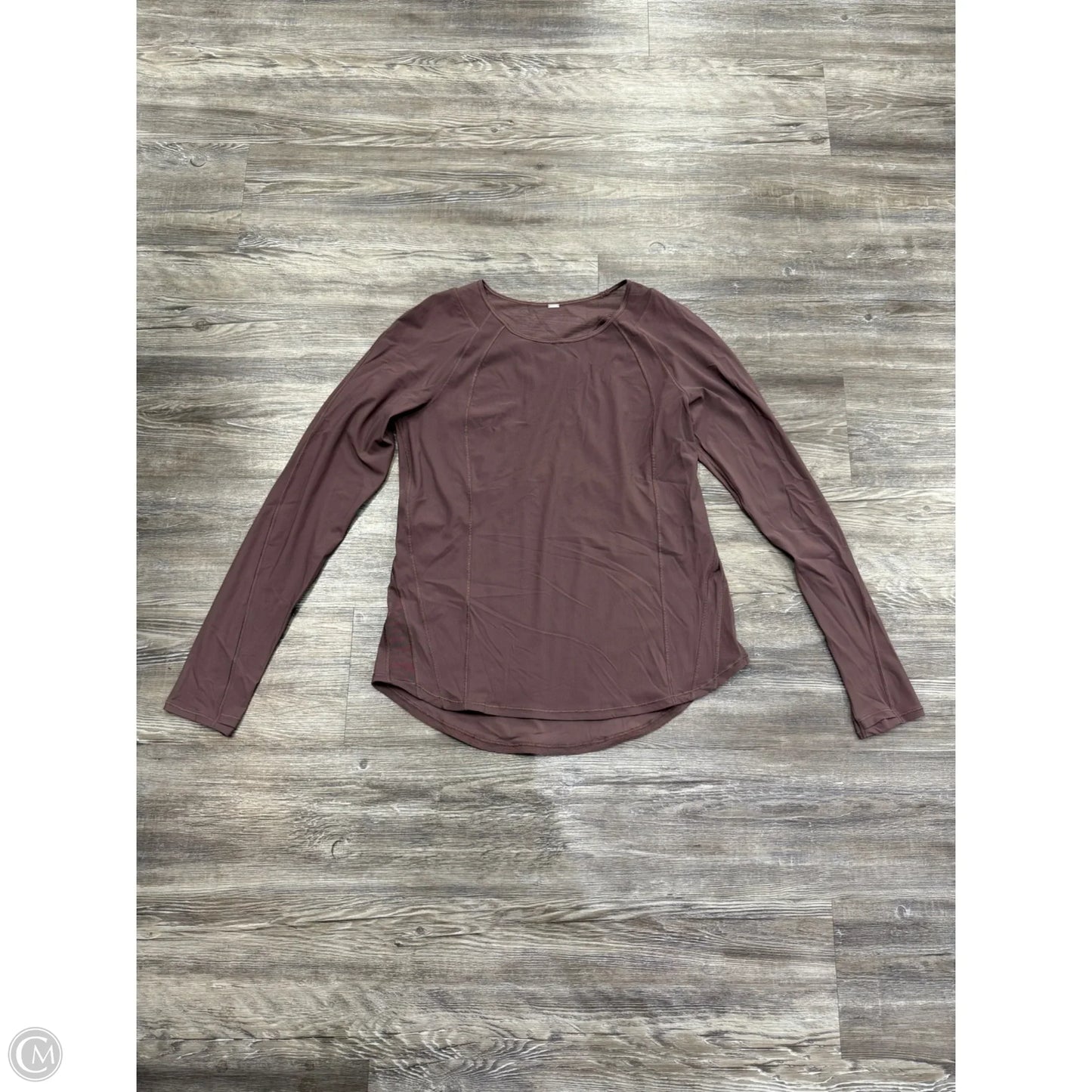 Athletic Top Long Sleeve Crewneck By Lululemon In Purple, Size: M