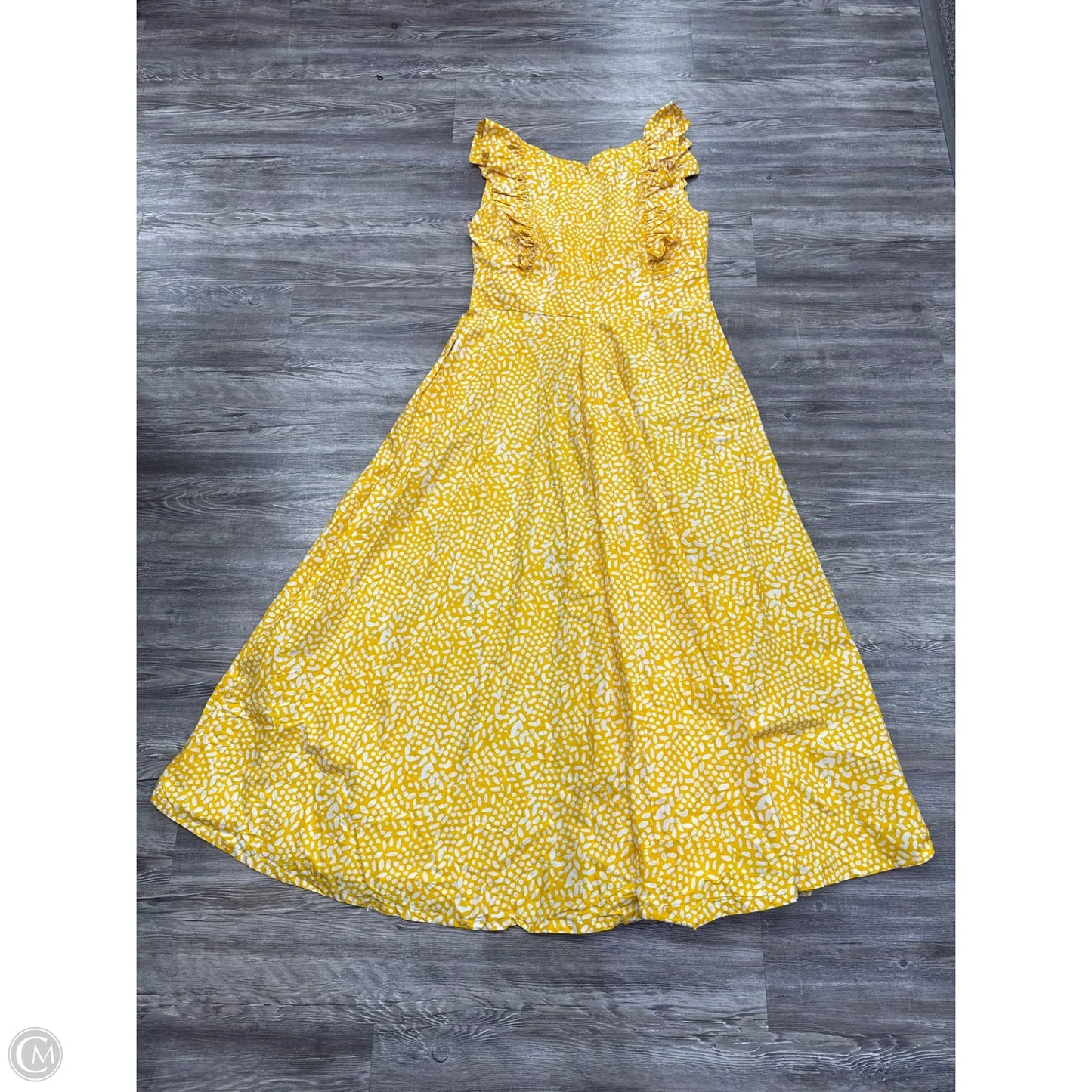 Dress Party Long By Anthropologie In Yellow, Size: 16