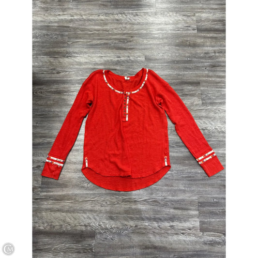 Top Long Sleeve By We The Free In Red, Size: L