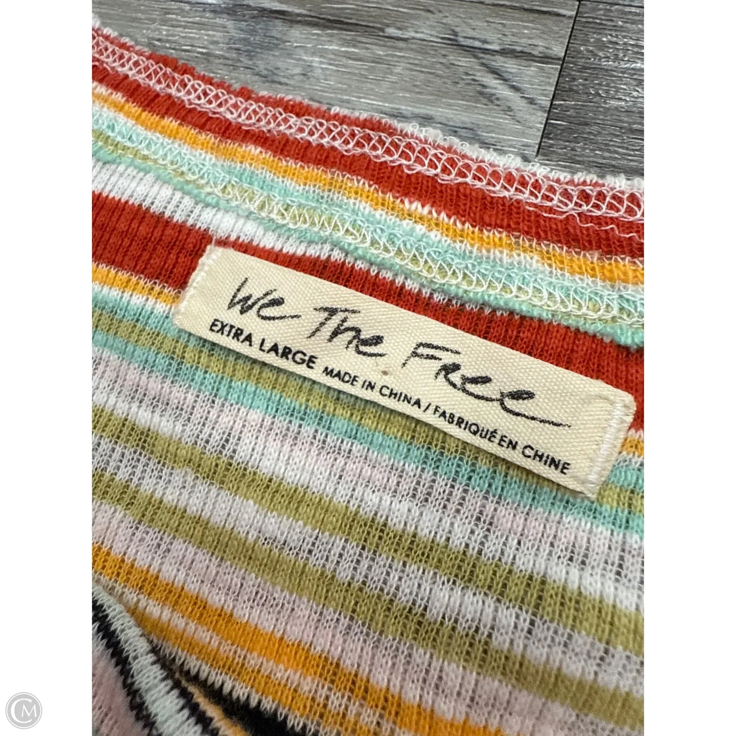 Top Long Sleeve By We The Free In Striped Pattern, Size: Xl