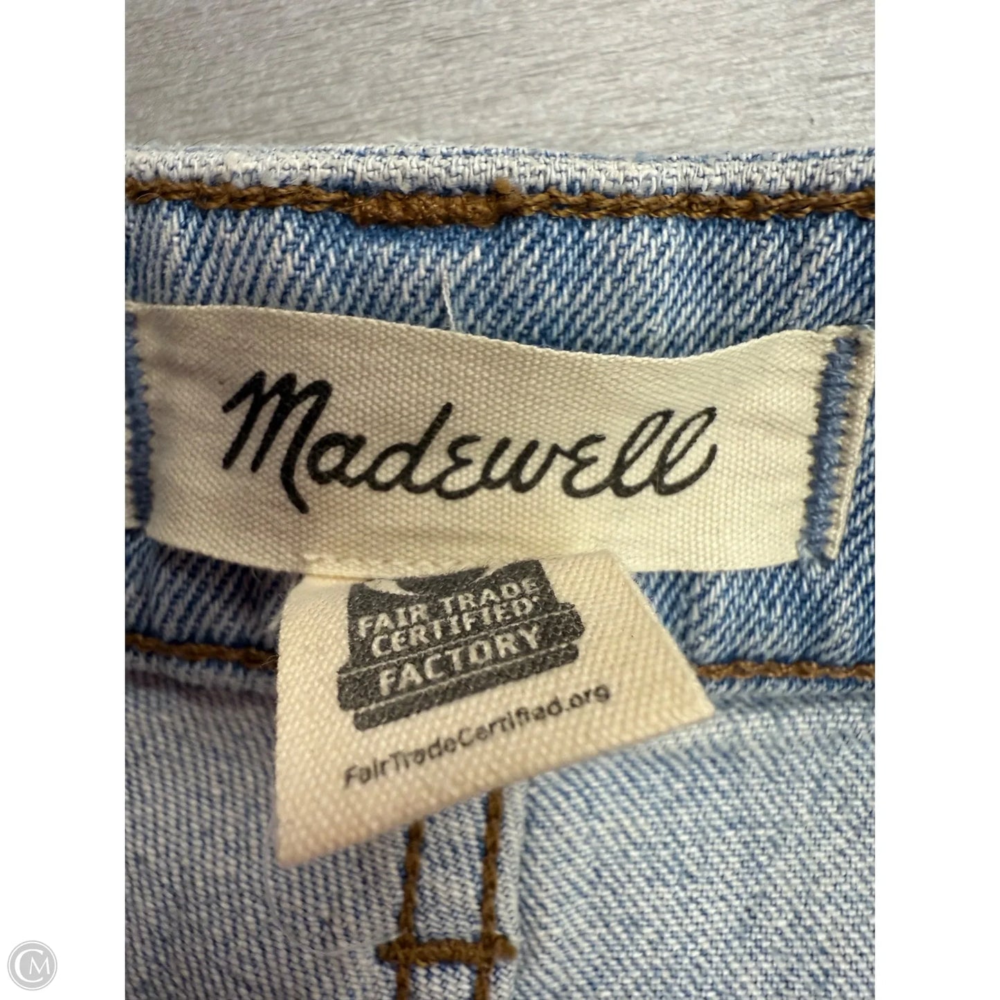 Jeans Wide Leg By Madewell In Blue Denim, Size: 12p