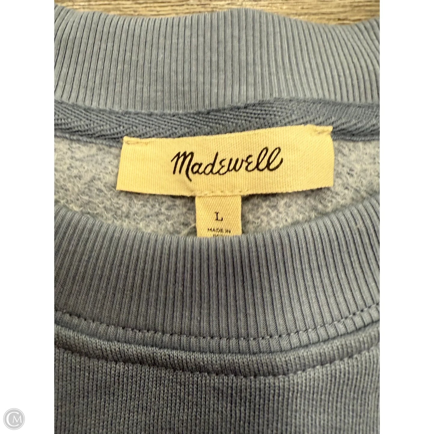 Top Short Sleeve By Madewell In Blue, Size: L