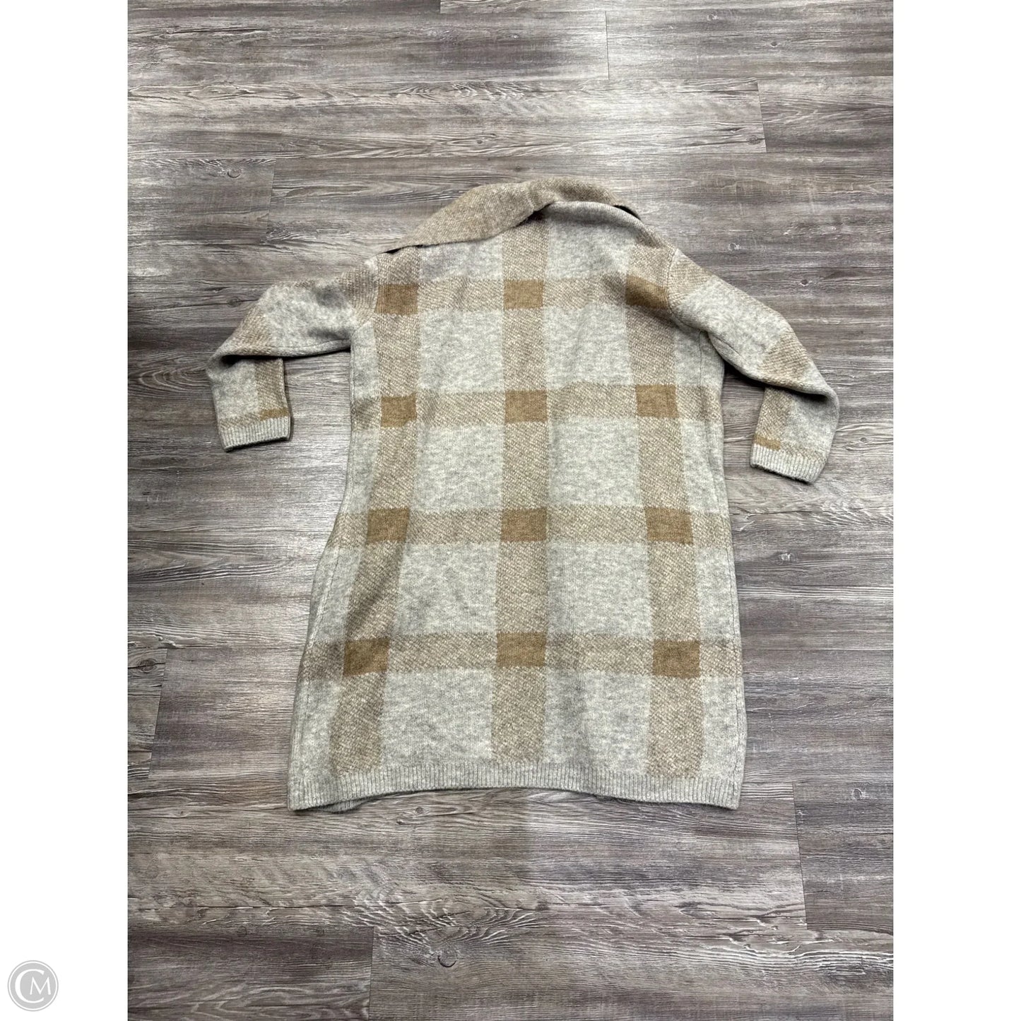 Sweater Cardigan By Joes Jeans In Grey & Tan, Size: M