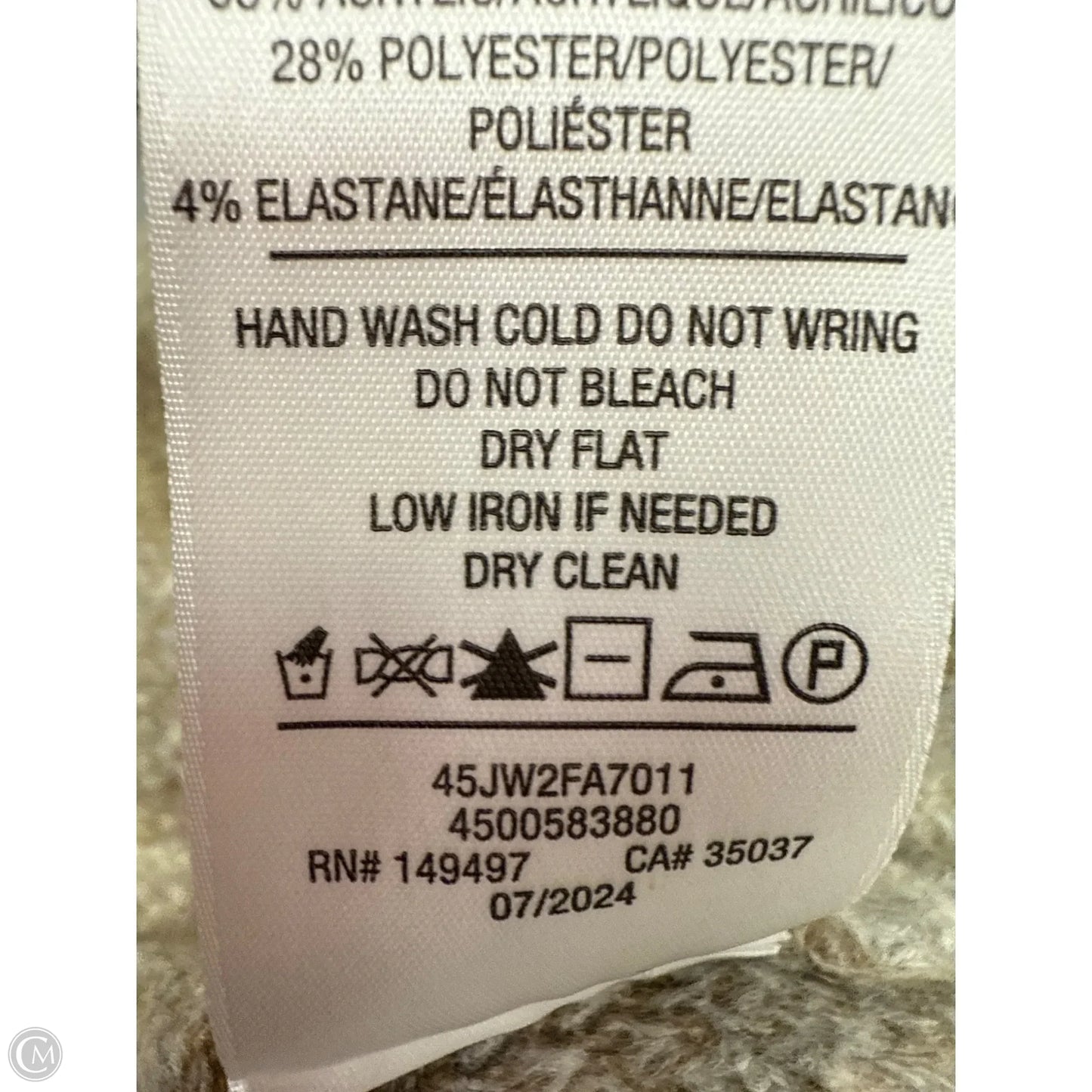 Sweater Cardigan By Joes Jeans In Grey & Tan, Size: M