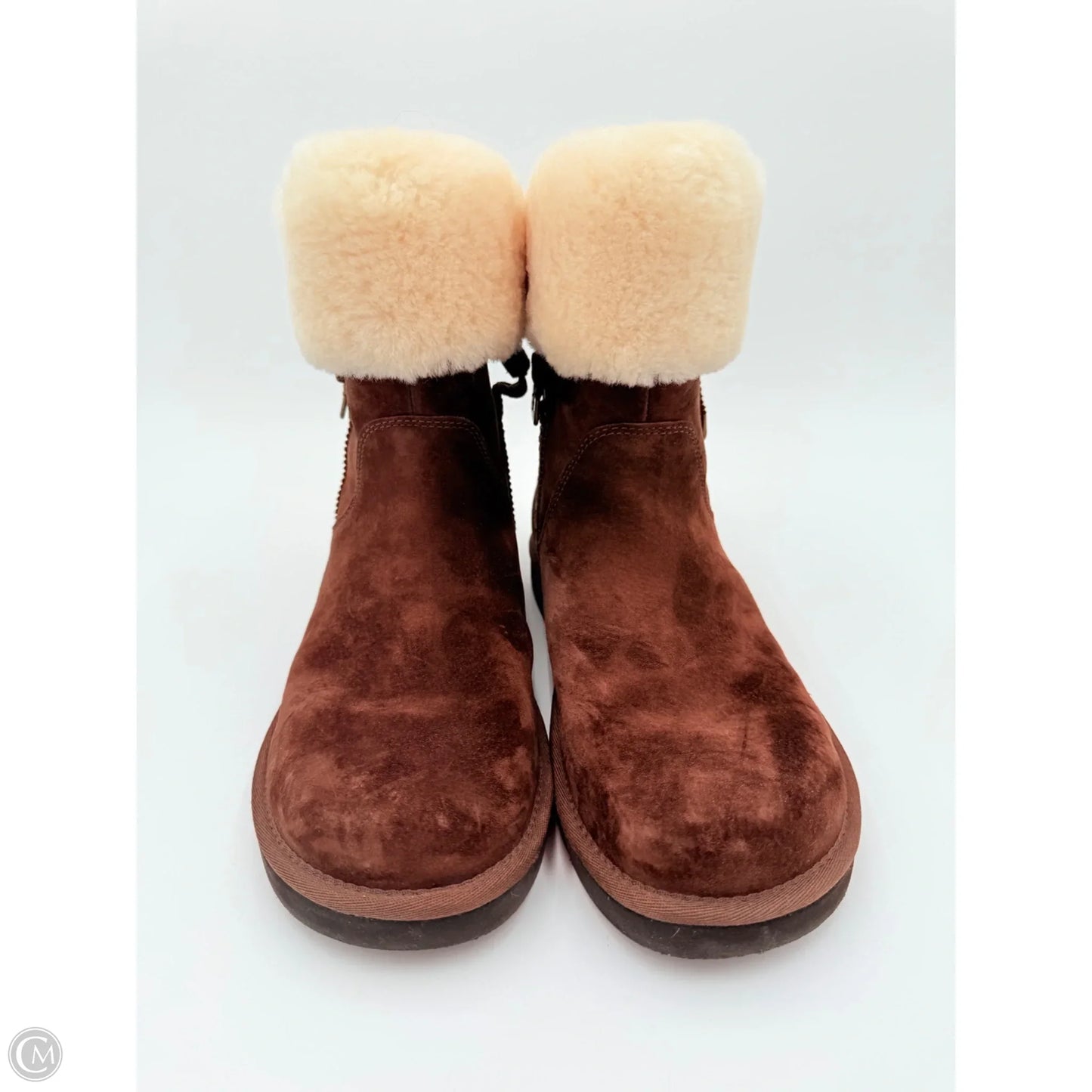 Boots Designer By Ugg In Brown, Size: 11
