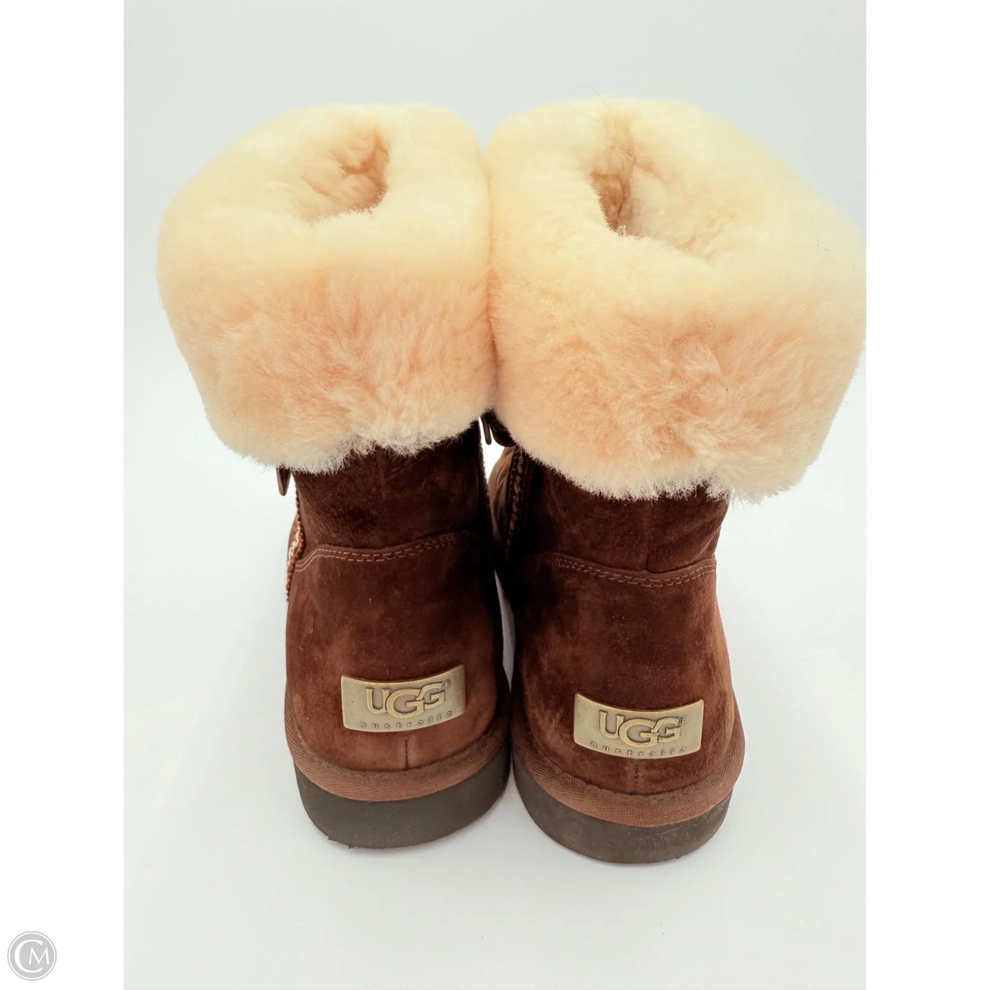 Boots Designer By Ugg In Brown, Size: 11