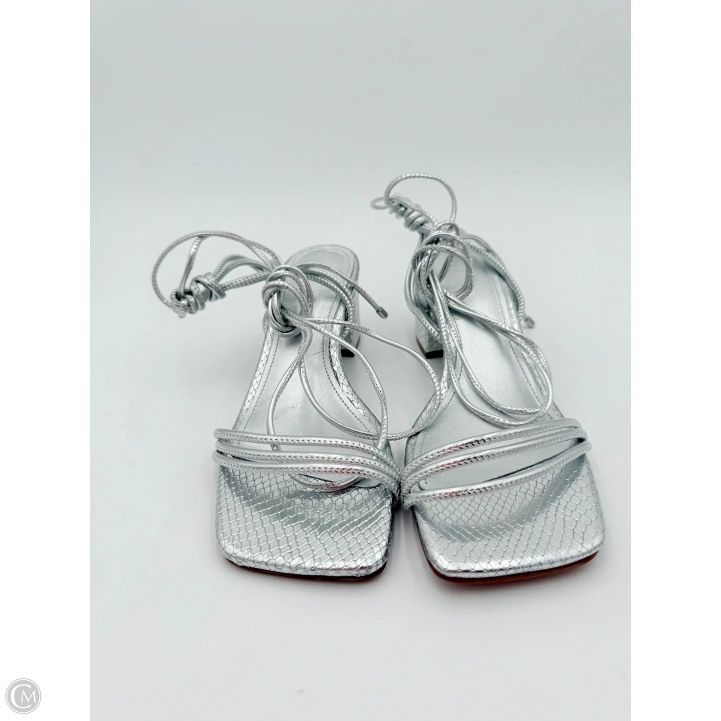 Sandals Heels Block By Schutz In Silver, Size: 8