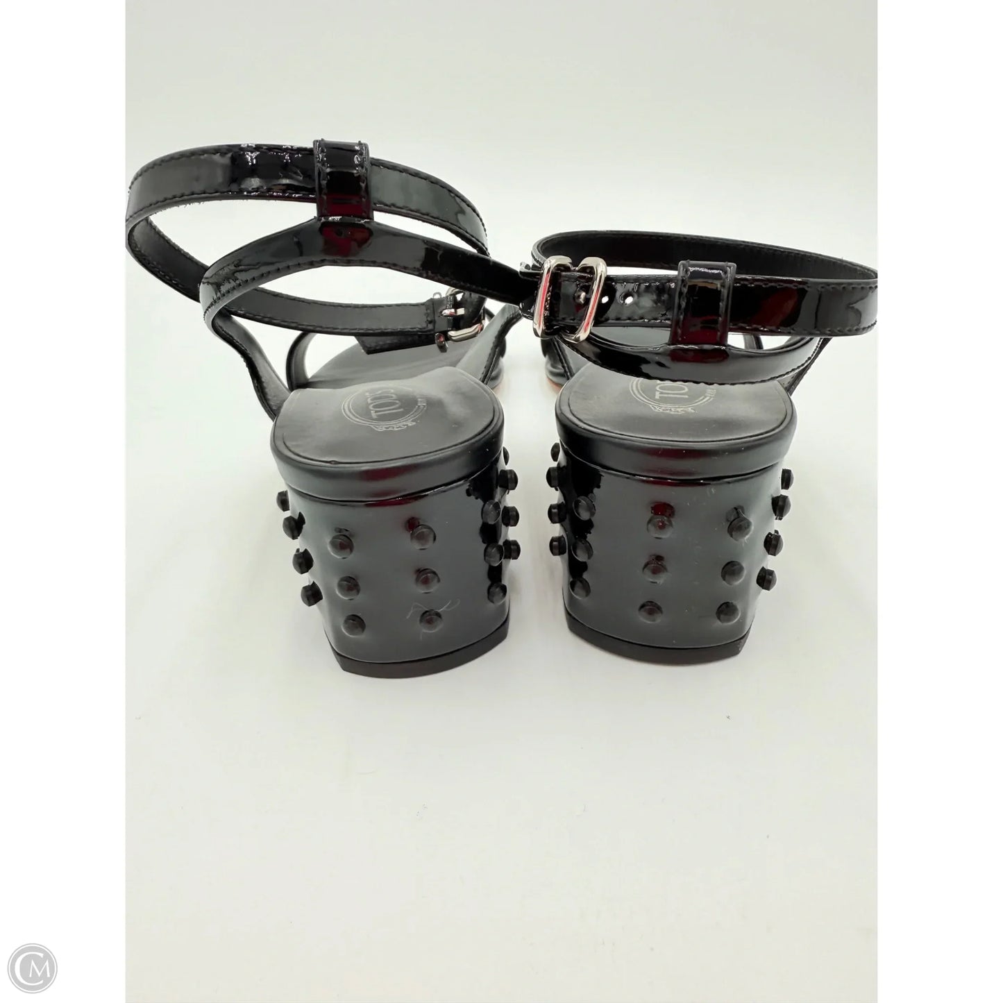 Sandals Luxury Designer By Tods In Black, Size: 8