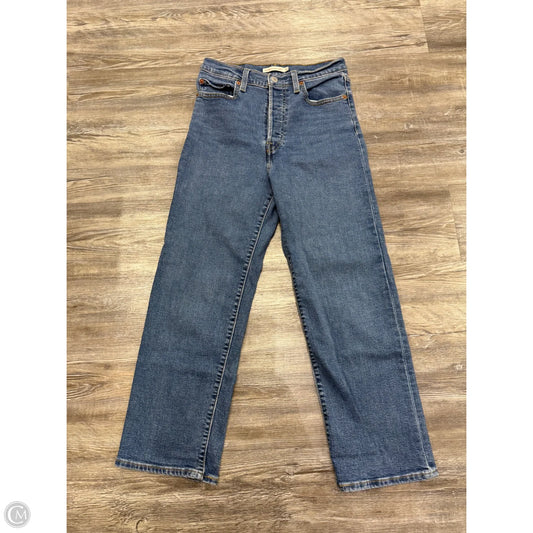 Jeans Straight By Levis In Blue Denim, Size: 8