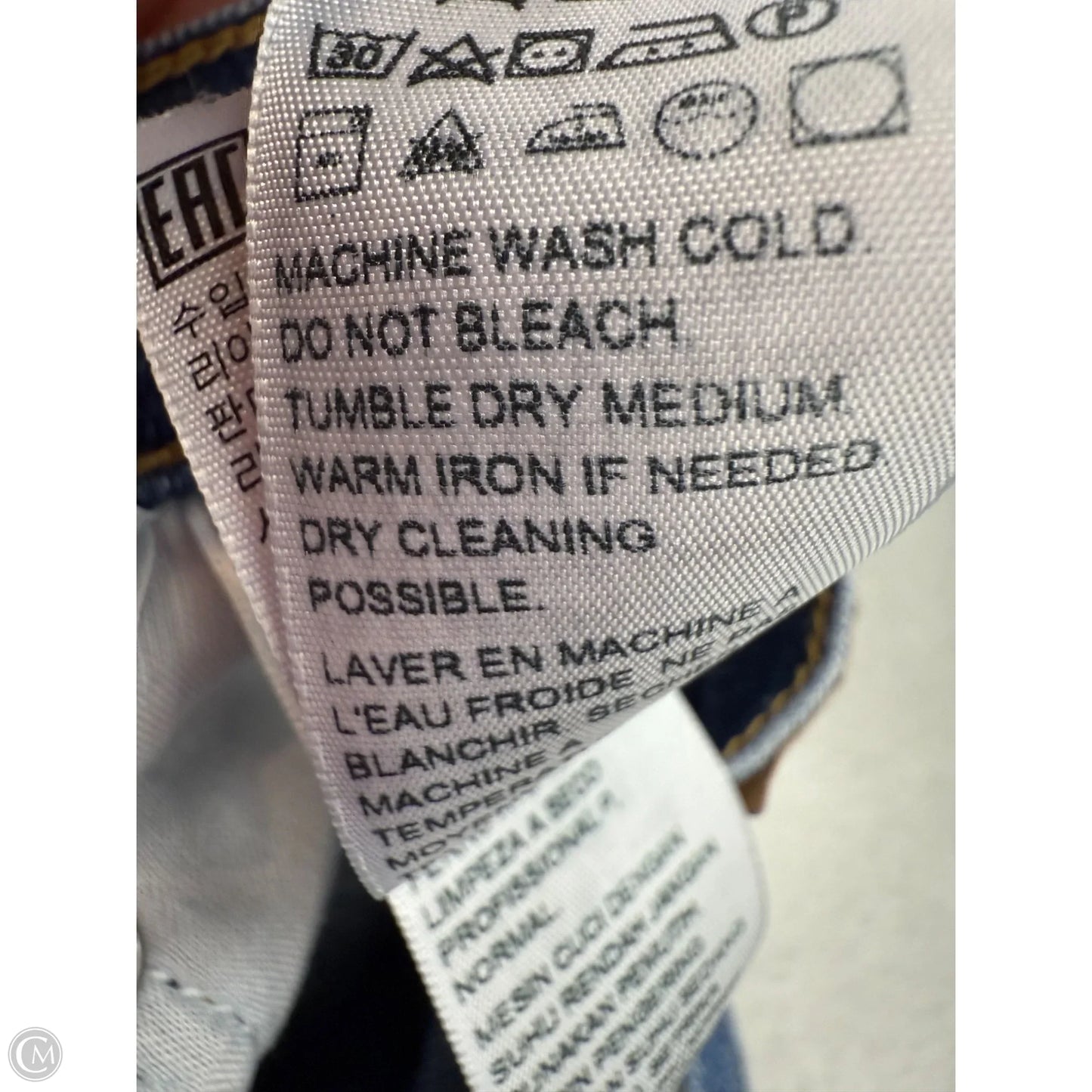 Jeans Straight By Levis In Blue Denim, Size: 8