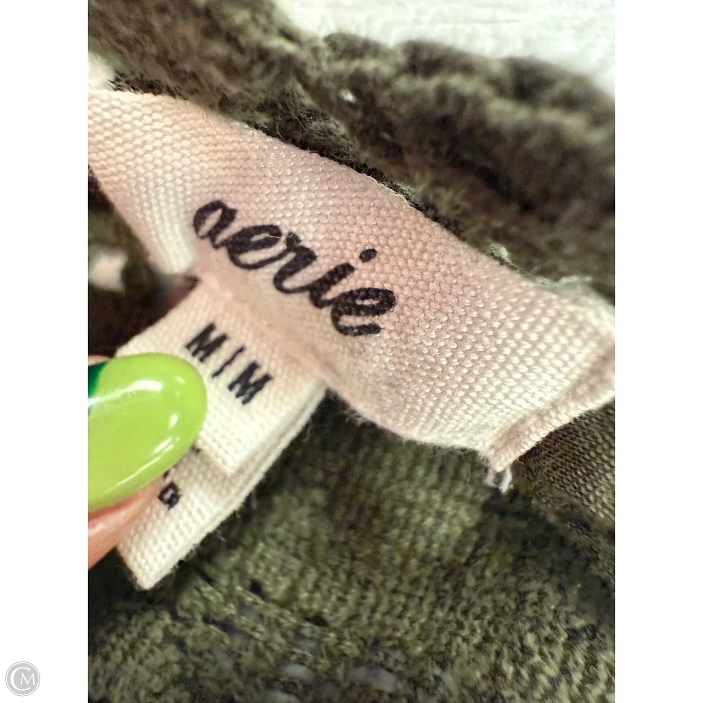 Top Sleeveless By Aerie In Green, Size: M