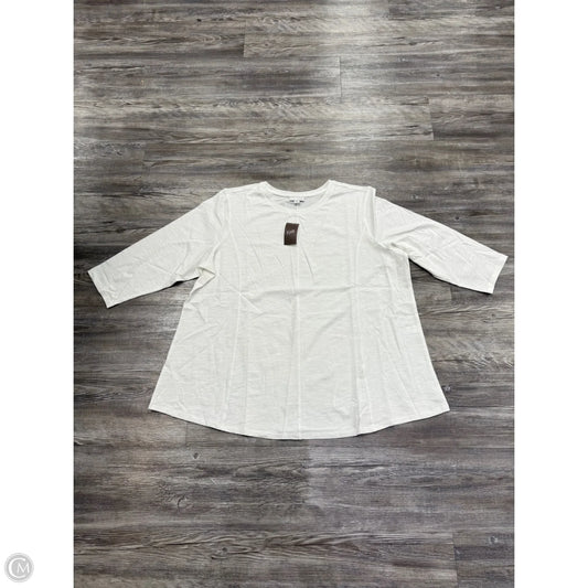 Top Long Sleeve By J. Jill In White, Size: 2x