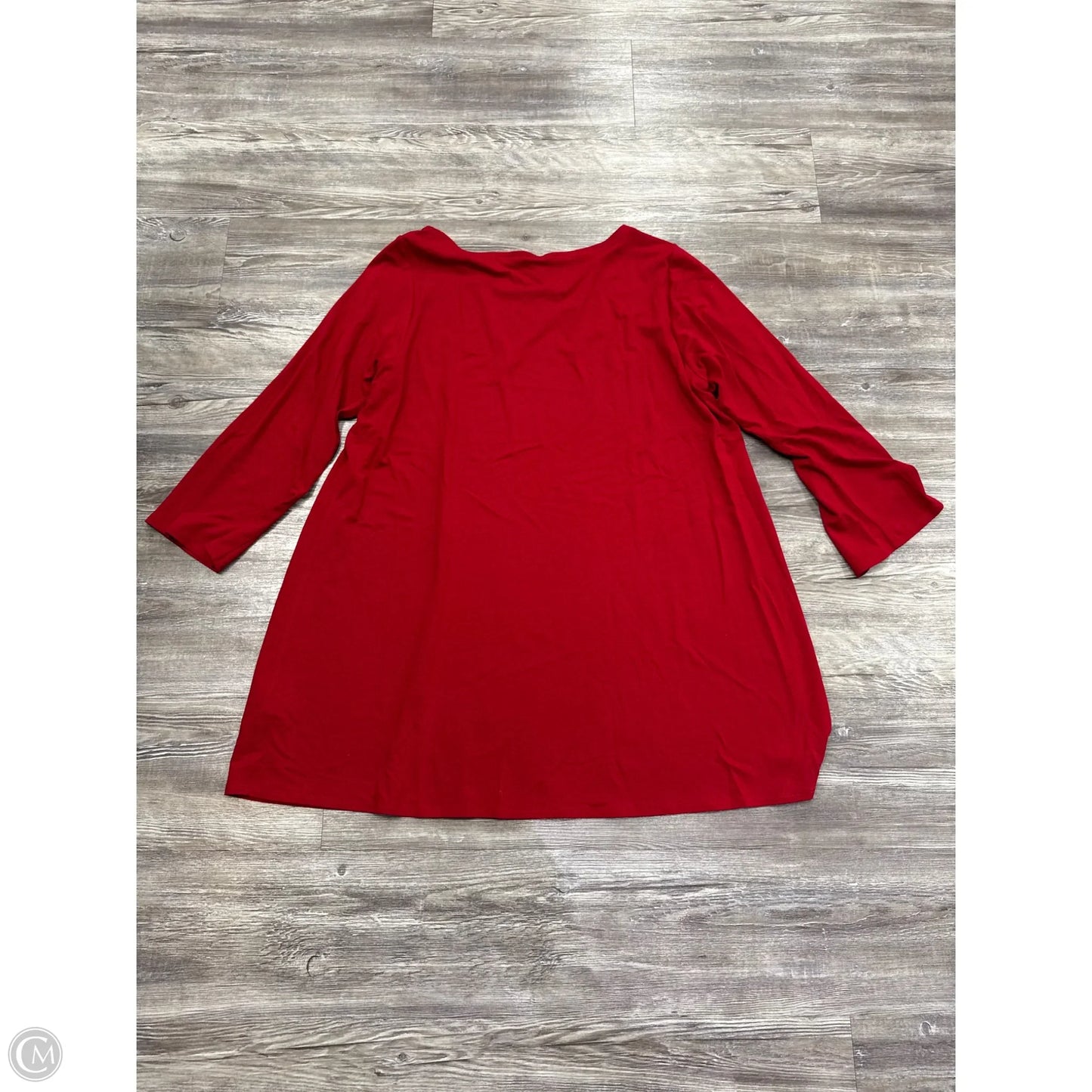 Tunic Long Sleeve By Eileen Fisher In Red, Size: 1x
