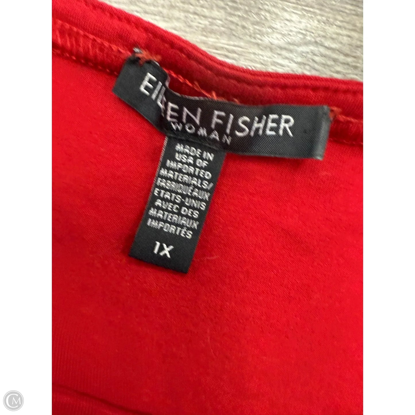 Tunic Long Sleeve By Eileen Fisher In Red, Size: 1x