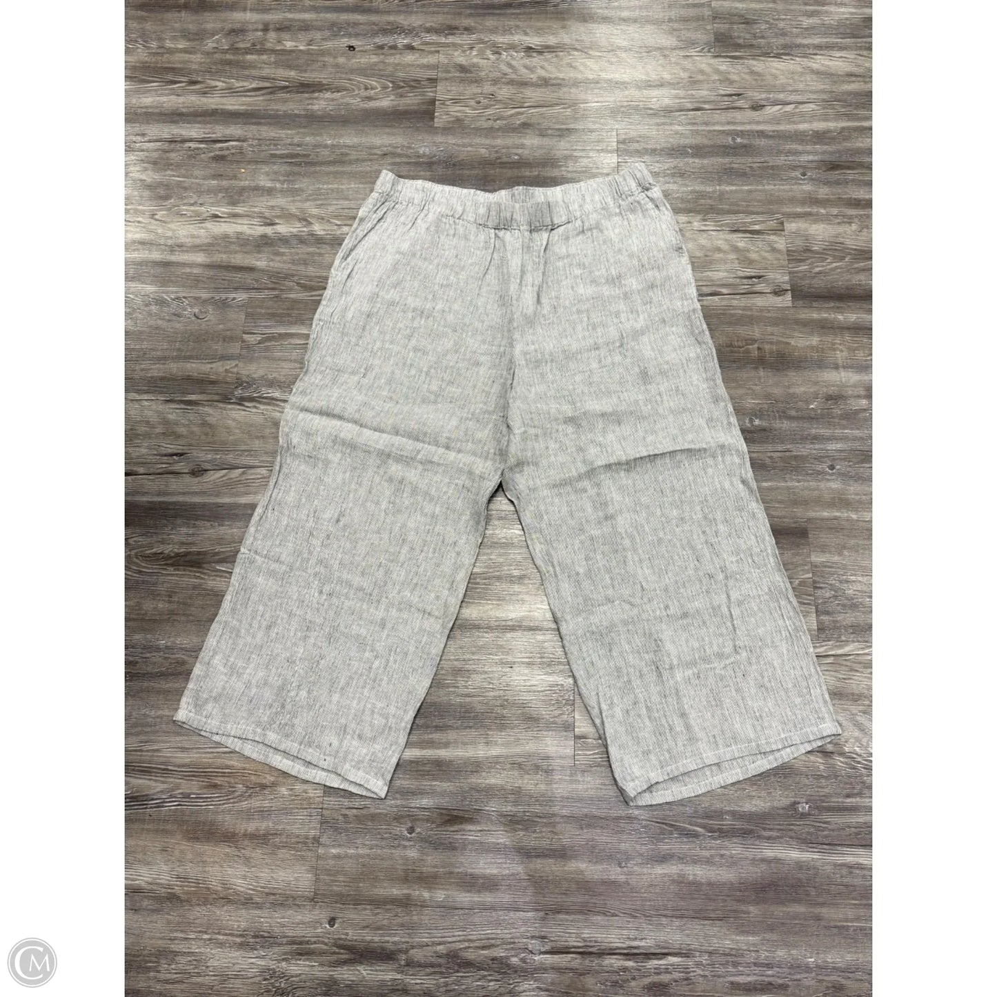 Pants Wide Leg By Eileen Fisher In Black & Cream, Size: 1x