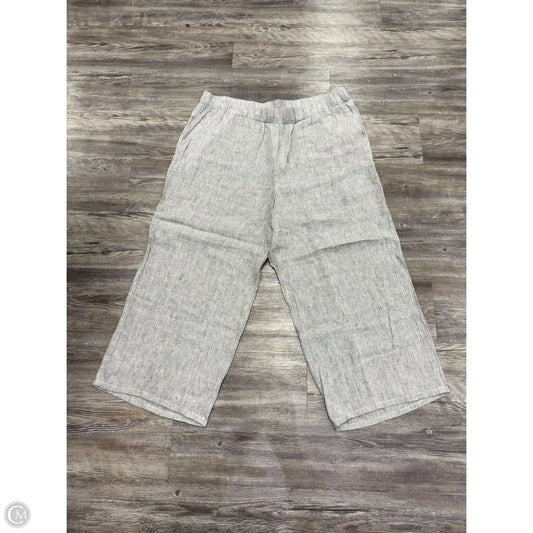 Pants Wide Leg By Eileen Fisher In Black & Cream, Size: 1x