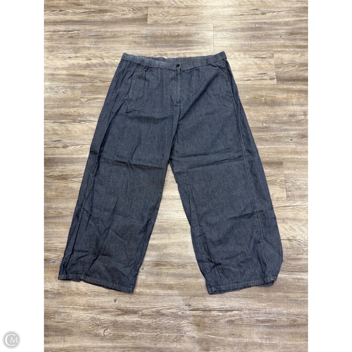 Pants Wide Leg By Eileen Fisher In Blue Denim, Size: 1x
