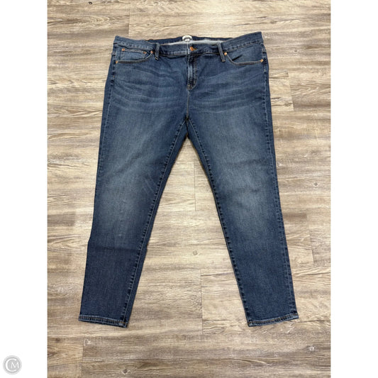 Jeans Skinny By J. Crew In Blue Denim, Size: 22