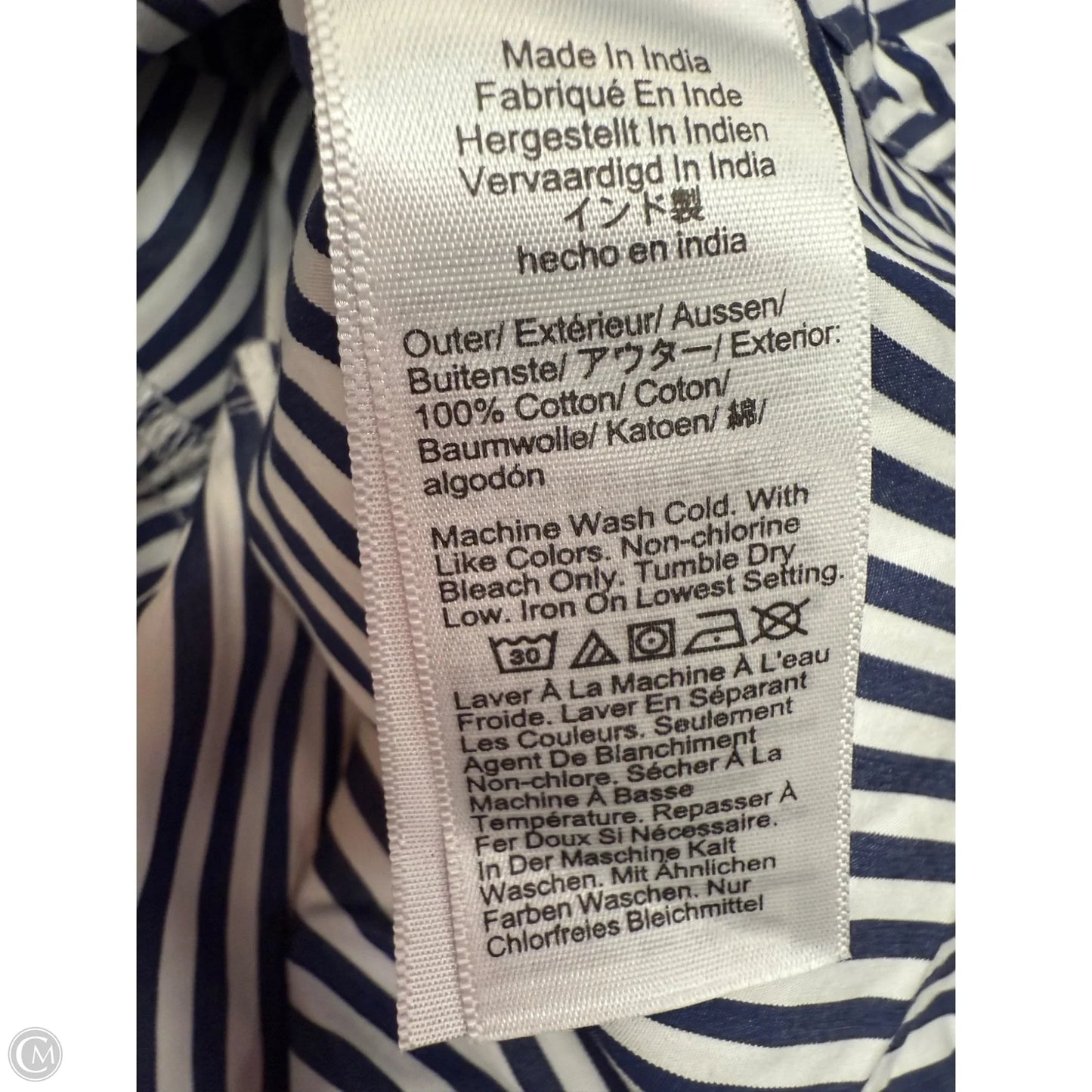 Dress Casual Short By J. Crew In Blue & White, Size: 2x