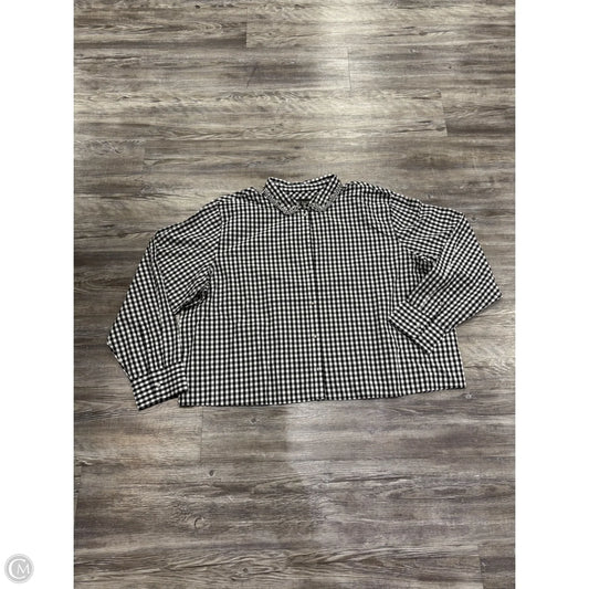 Top Long Sleeve By J. Crew In Black & Cream, Size: 3x