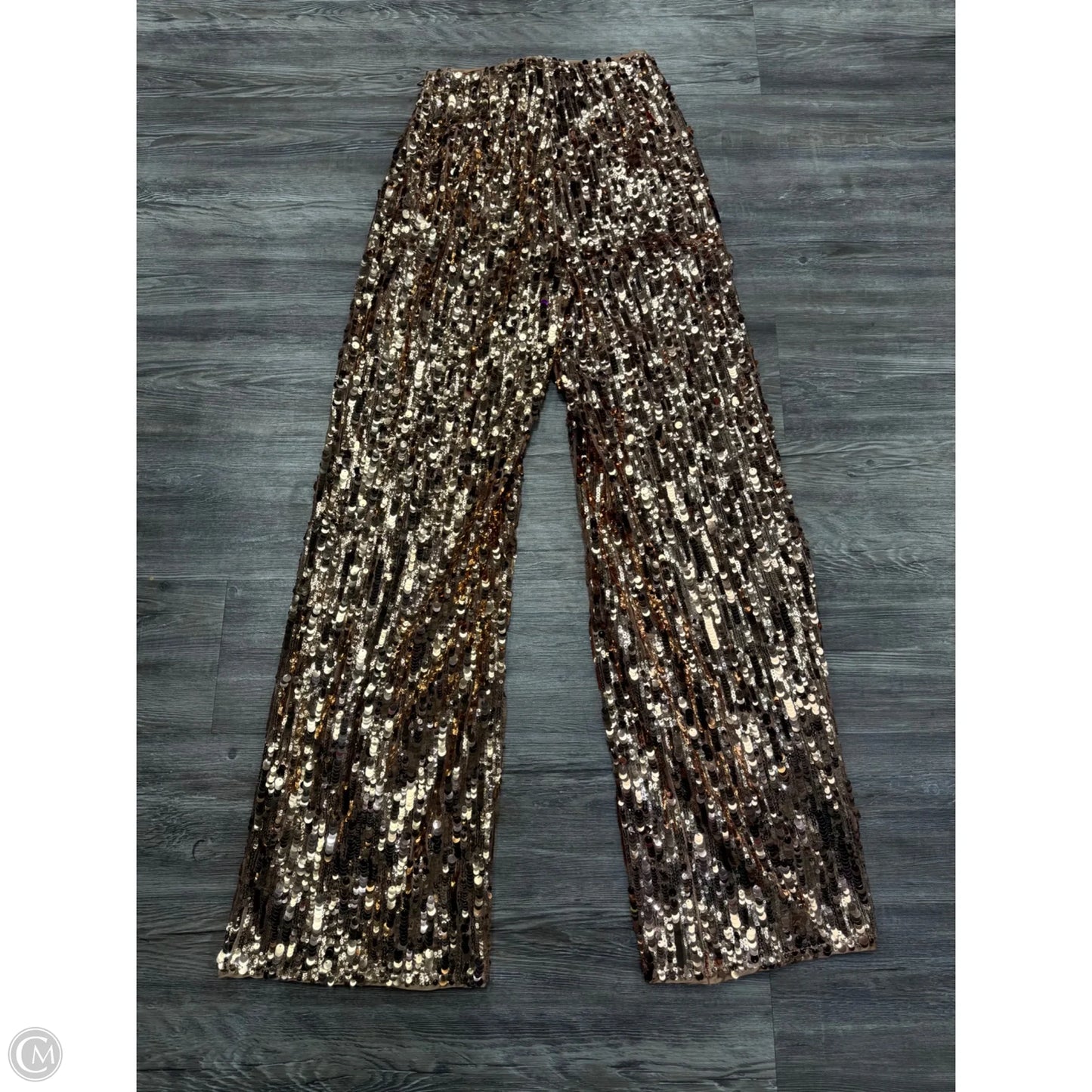 Pants Wide Leg By club L In Gold, Size: 6