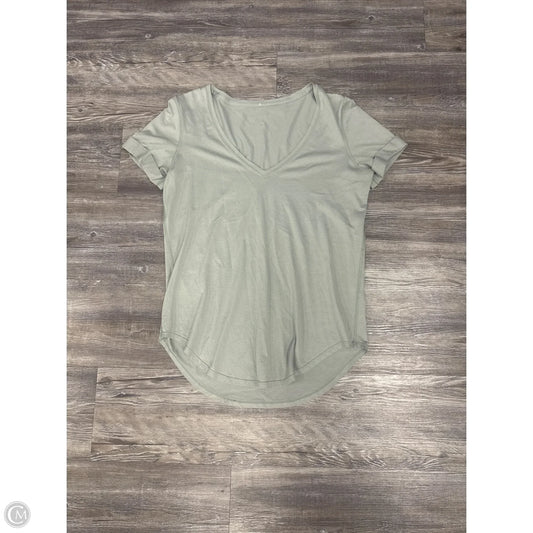 Athletic Top Short Sleeve By Lululemon In Green, Size: S