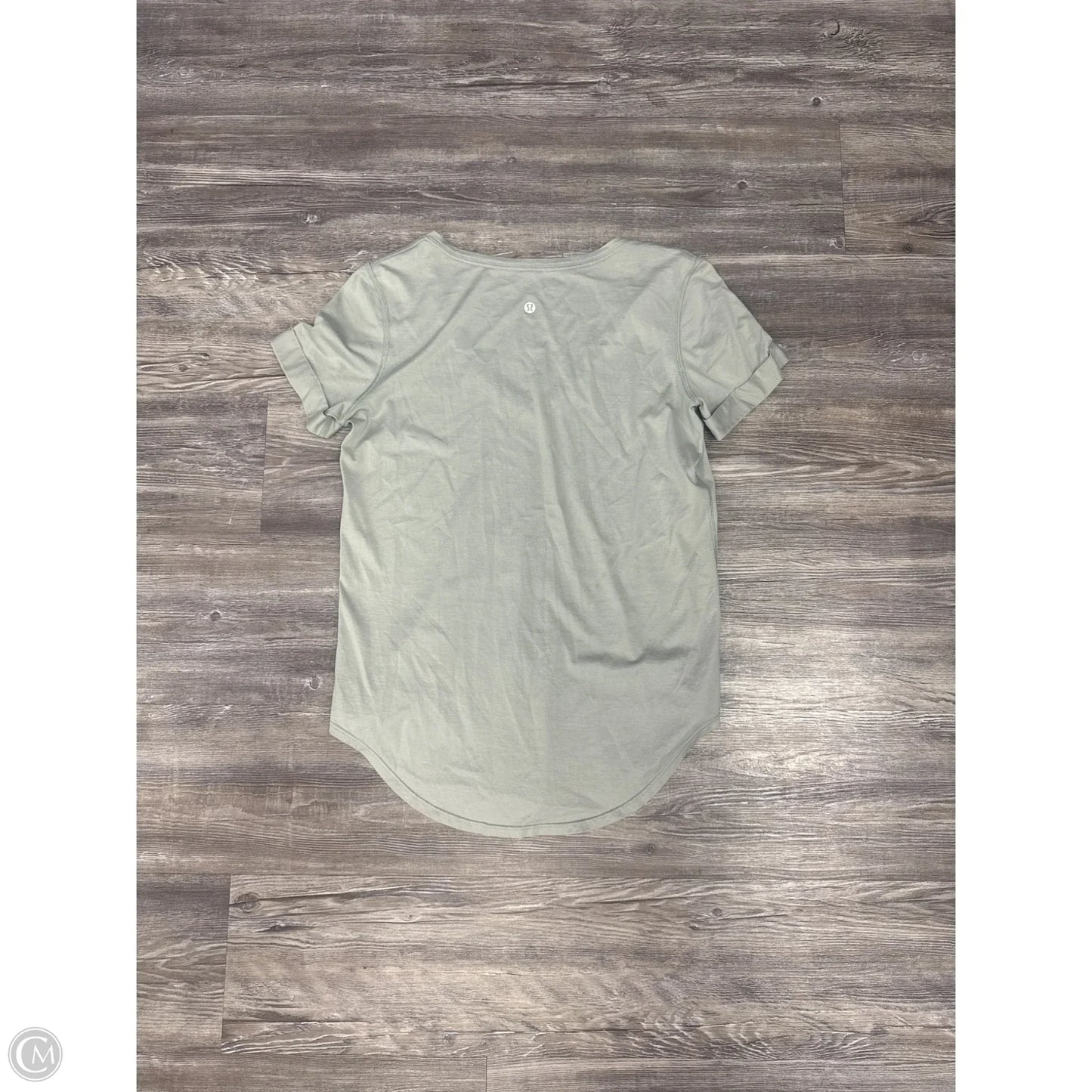 Athletic Top Short Sleeve By Lululemon In Green, Size: S