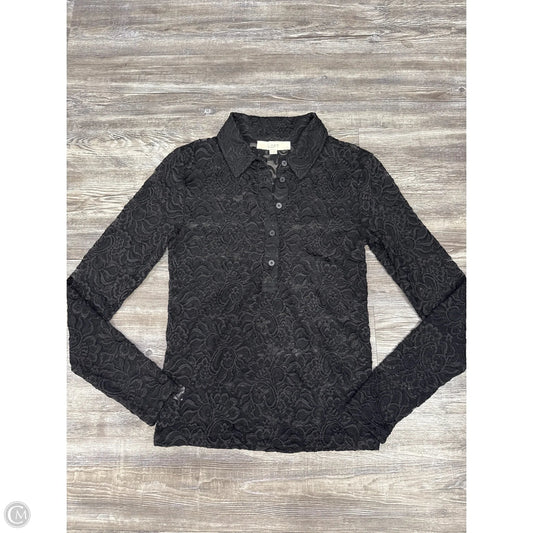 Top Long Sleeve By Loft In Black, Size: M