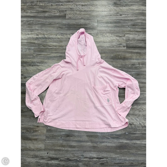 Athletic Sweatshirt Hoodie By Free People In Pink, Size: M