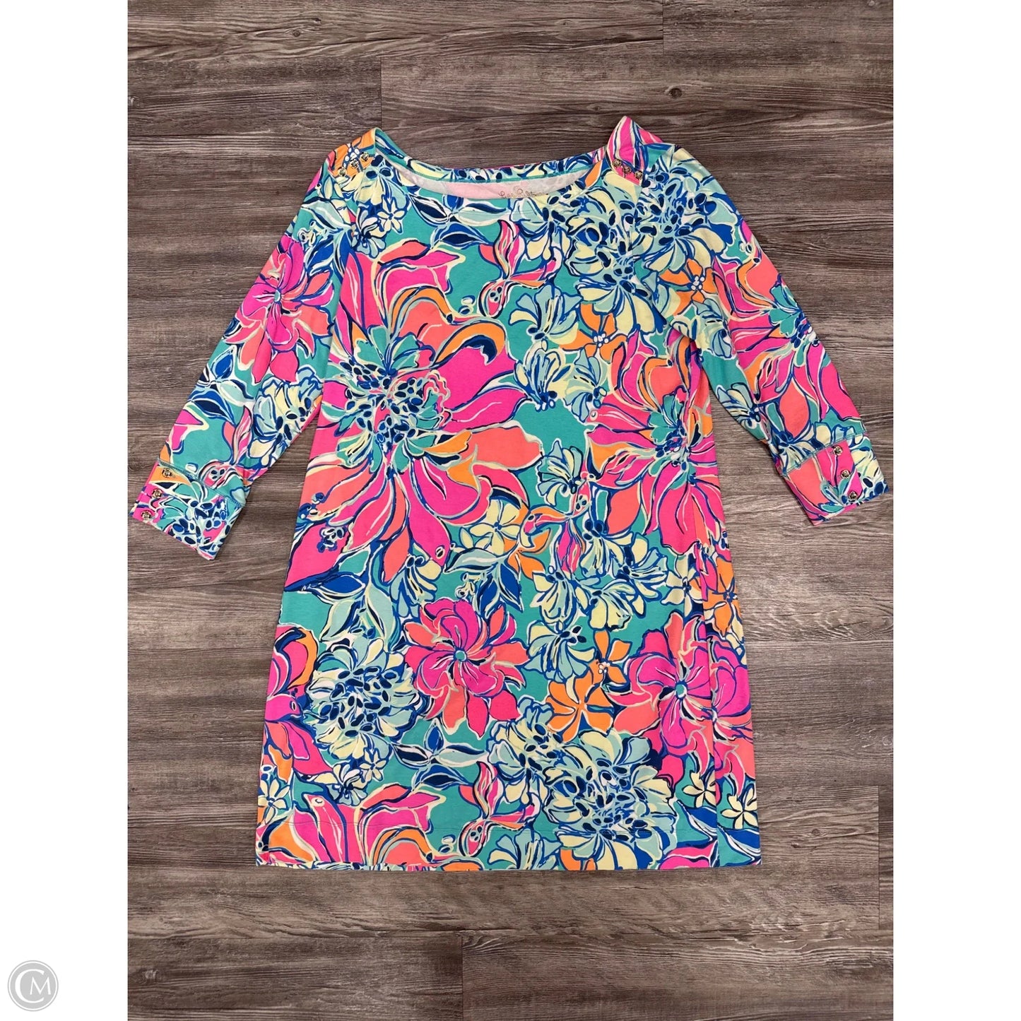 Dress Designer By Lilly Pulitzer In Pink & Yellow, Size: Xl